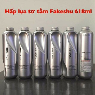 [TẶNG MŨ Ủ] Hấp phủ lụa Fakeshu Keratin 618ml cao cấp