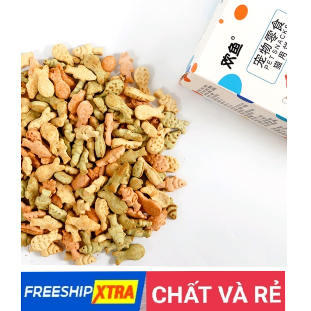 [Hộp 100g] Bánh quy cho mèo - snack cho mèo - Đồ ăn nhẹ có chứa capnit cao cấp cho mèo -  Sạch răng bổ mắt dưỡng lông