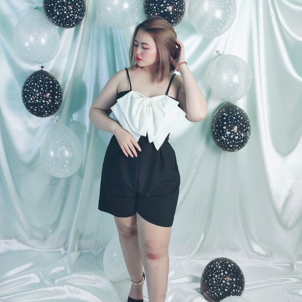 Bigsize Jumsuit phối nơ J26 60-80KG