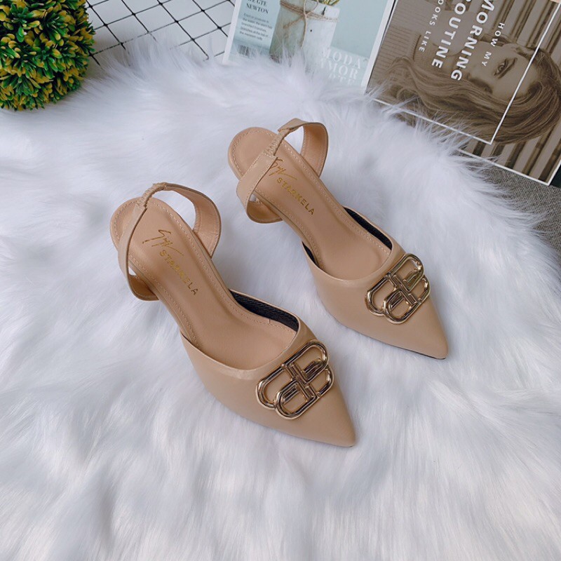 [Sỉ rẻ] Giày sandal bít mũi BB gót nhọn 5p hàng vnxk đẹp