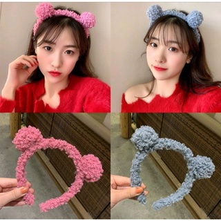 Bờm Cài Tóc Lông Cừu Tai Gấu Phong Cách Hàn Quốc Dễ Thương