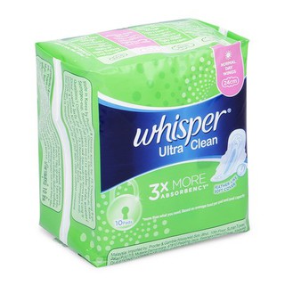 Băng vệ sinh Whisper Ultra Clean siêu thấm có cánh 10 miếng