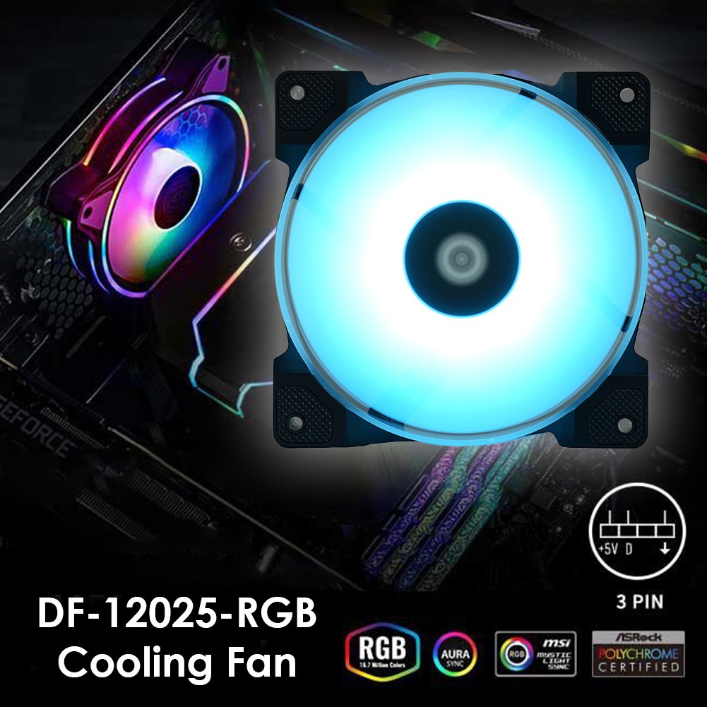 ID-COOLING (Dom) Quạt Tản Nhiệt Id-Cool Df-12025-Rgb Pwm Pc 120mm