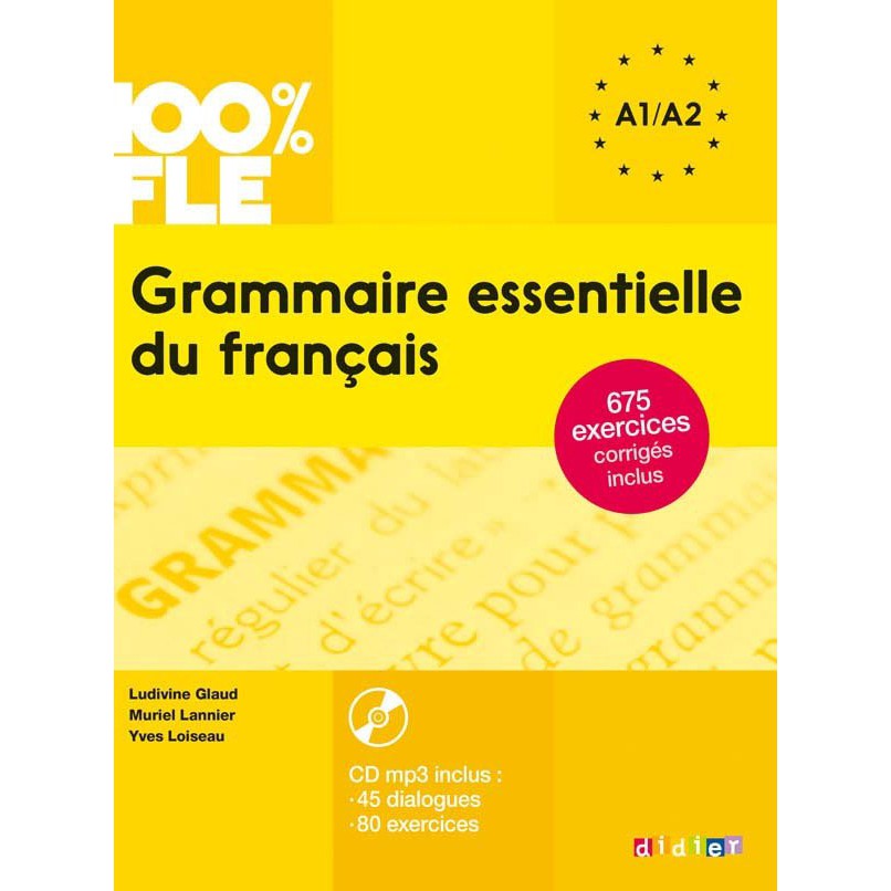 Sách - Pháp: GRAMMAIRE ESSENTIELLE DU FRANCAIS NIV. A2 - Ngữ pháp thiết yêu tiếng Pháp A2 (kèm CD)