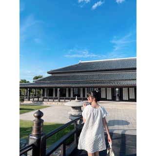 Váy suông tay bồng