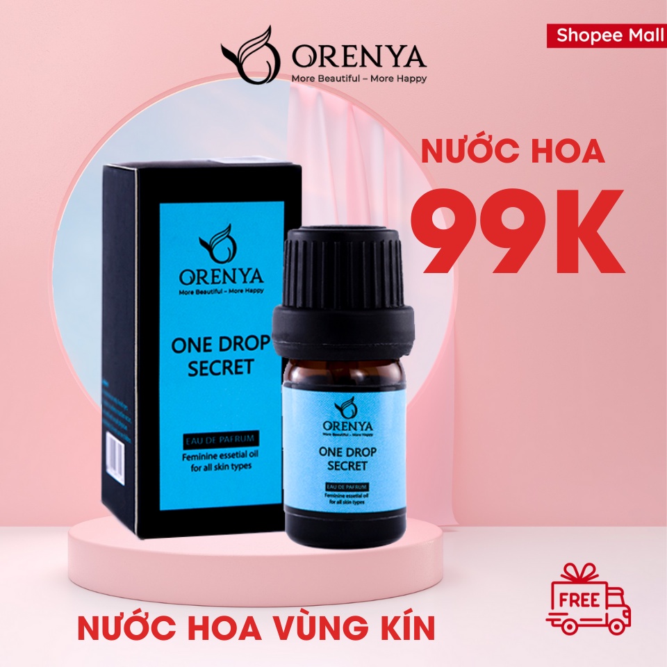 Combo 2 Chai Nước Hoa Orenya 5ml, Nước Hoa Vùng Kín Dịu Nhẹ Quyến Rũ - One Drop Secret