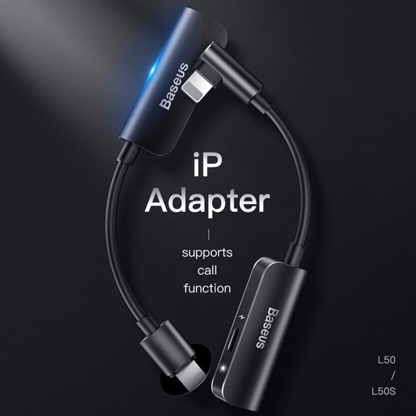 Bộ chuyển cổng sang Audio AUX 3.5mm + Baseus L50/L50S cho ip