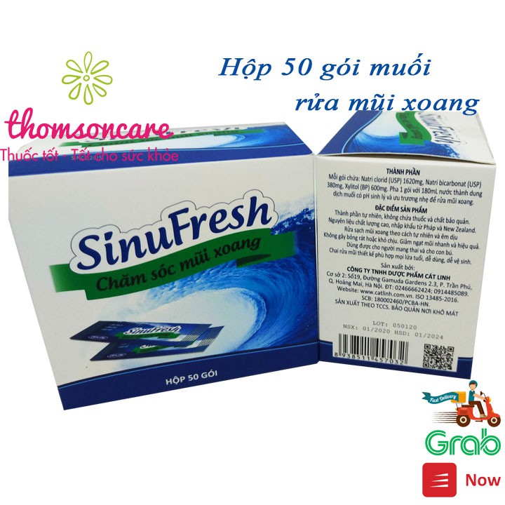 Muối rửa mũi xoang - Sinufresh của Cát Linh - thành phần tự nhiên, giảm mũi, cảm lạnh, cảm cúm