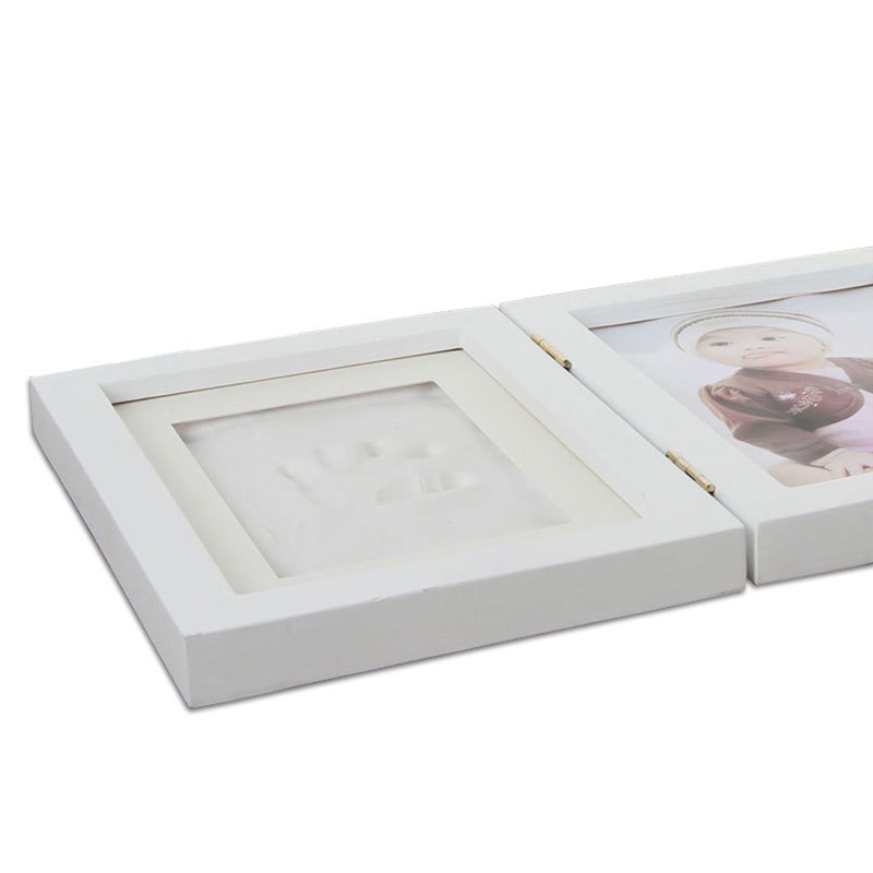 Khung Ảnh In Dấu Chân Tay 3D Bằng Đất Sét Mềm Dành Cho Bé Sơ Sinh DIY