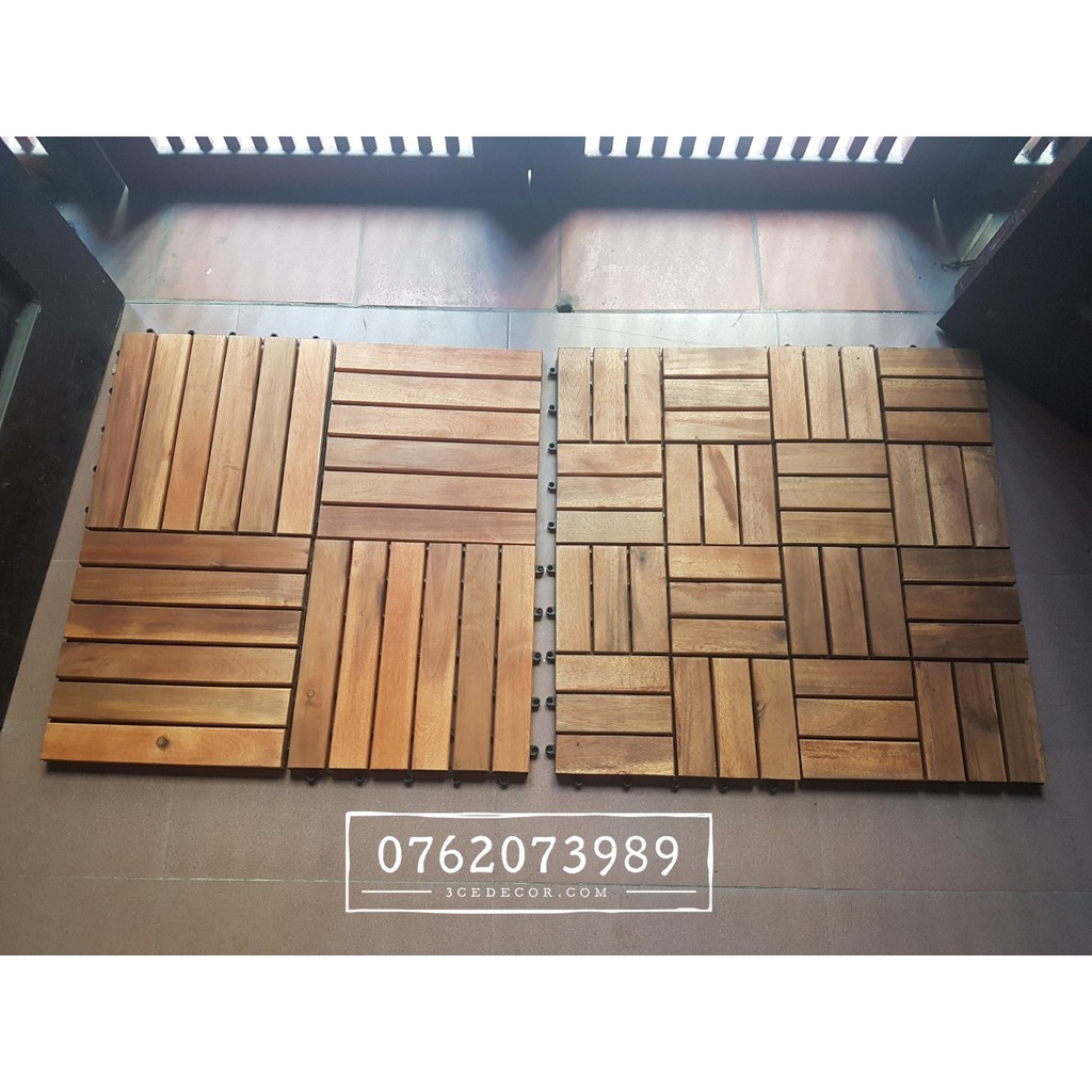 Sàn gỗ tự nhiên vỉ nhựa ngoài trời | BigBuy360 - bigbuy360.vn