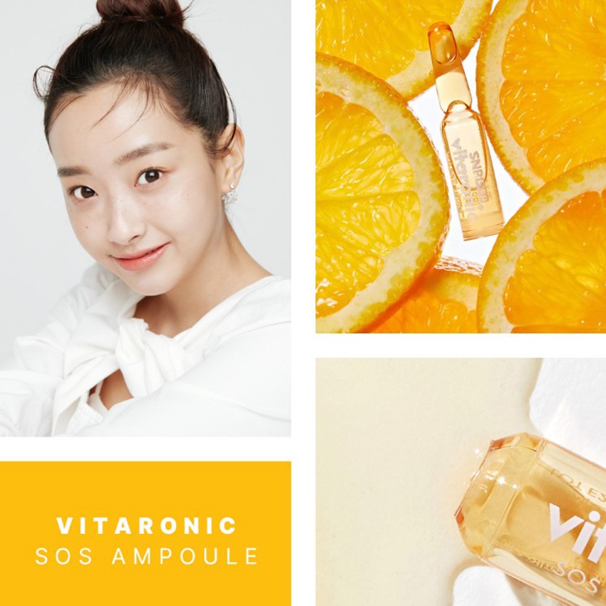 Tinh Chất Dưỡng Trắng 7 Ngày SNP Prep Vitaronic SOS Ampoule Mờ Thâm Trắng Da Ngăn Nám Hộp 7 Ống