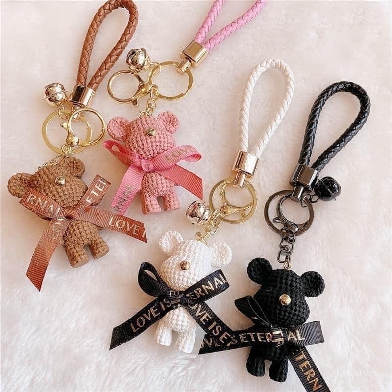 Móc khóa hình Gấu BearBrick Hàn Quốc cao cấp, phụ kiện túi xách hottrend Tiktok