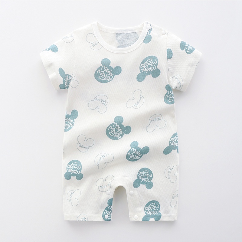 Áo Liền Quần Tay Ngắn Bằng Cotton Thời Trang Mùa Hè Dành Cho Bé Sơ Sinh 1009