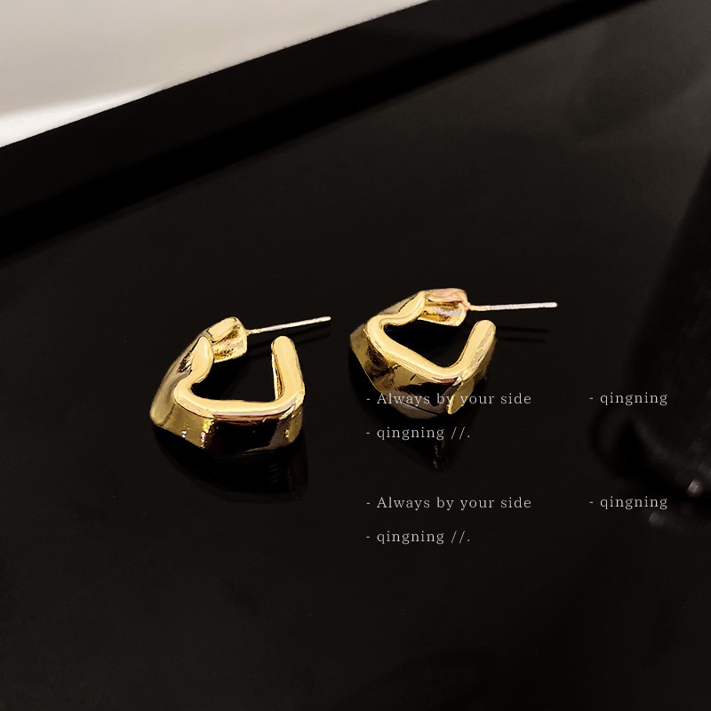 DREJEW Bông Tai Bạc 925 Kiểu Dáng Không Đối Xứng Độc Đáo Thời Trang Hàn Quốc Cho Nữ