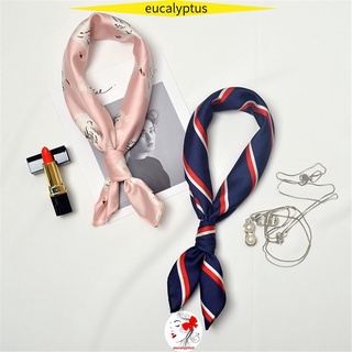 Khăn choàng cổ hình vuông cỡ nhỏ bằng lụa satin phong cách cổ điển thời trang tinh tế cho nữ