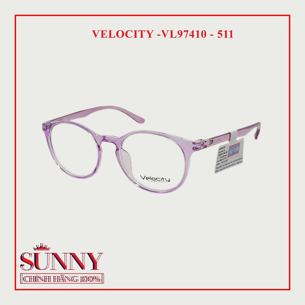 VL97410 phần 2 - gọng kính nam nữ Velocity chính hãng, có kèm tem thẻ chống hàng giả do bộ công an cấp