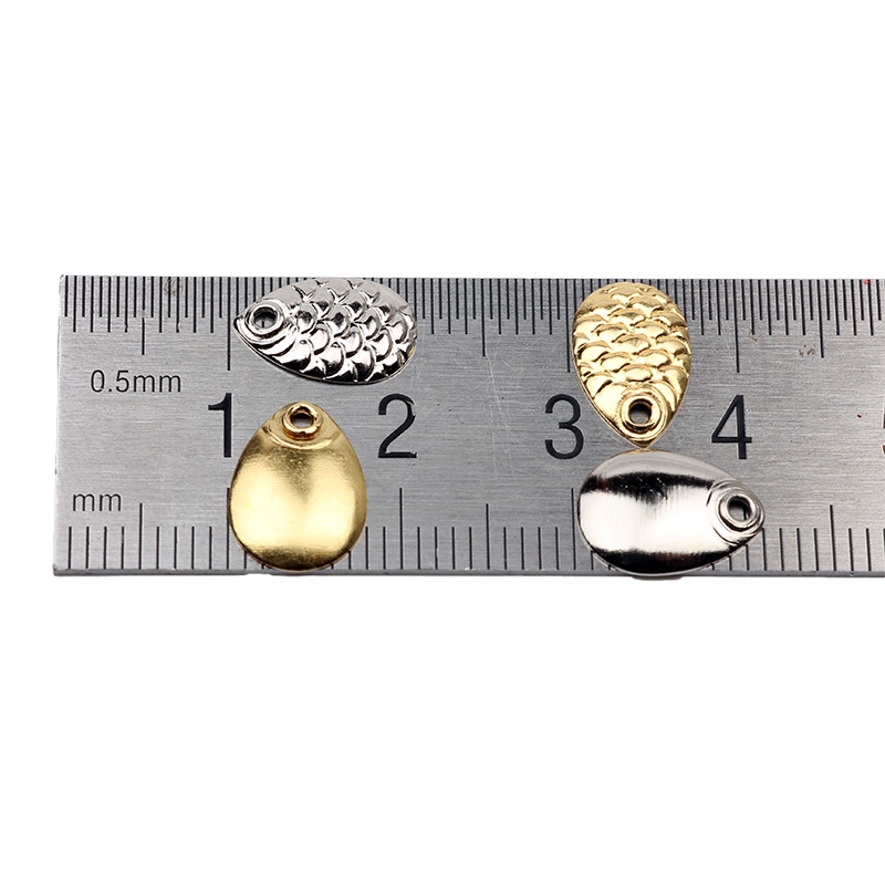 Set 50 Phụ Kiện Mồi Câu Cá Giả Bằng Niken Mạ Nickel DIY Minnow VIB Popper Không Làm Đau