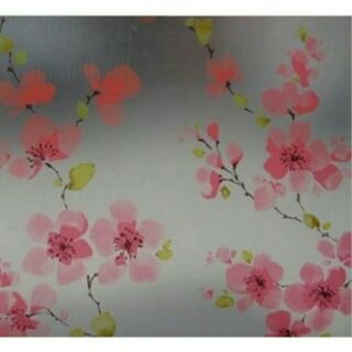 5m decal dán kính mờ hoa đỏ