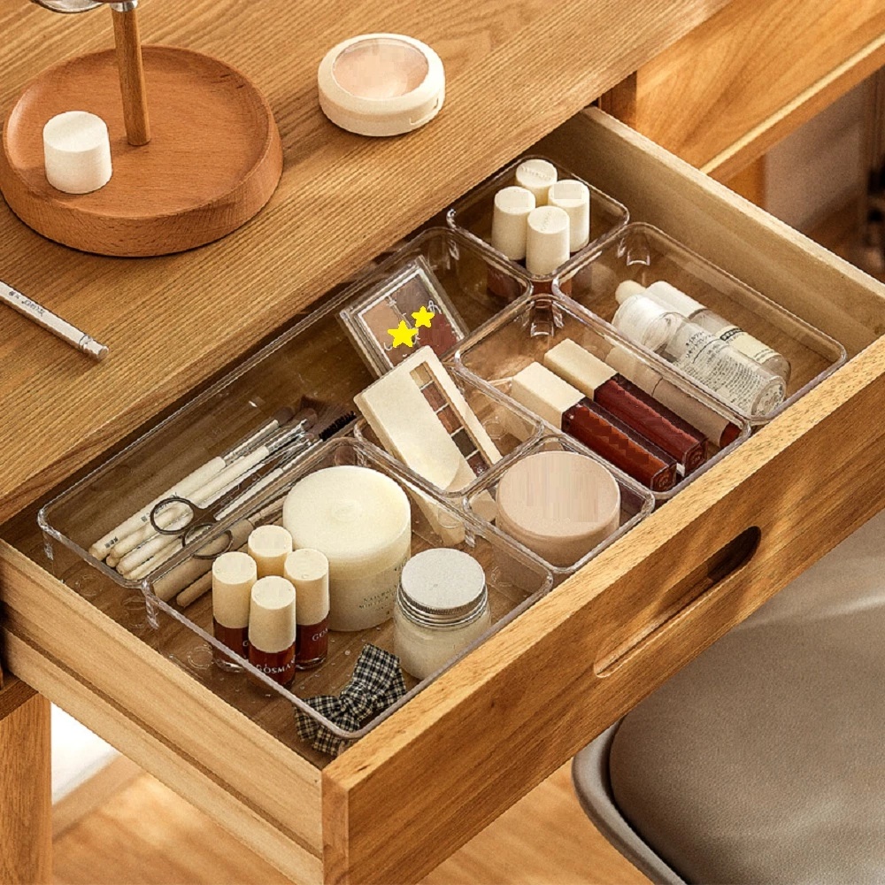 Hộp Đựng Đồ Chia Ngăn Cho Nhà Bếp/Phòng Tắm/Để Bàn/Tủ Trang Điểm
