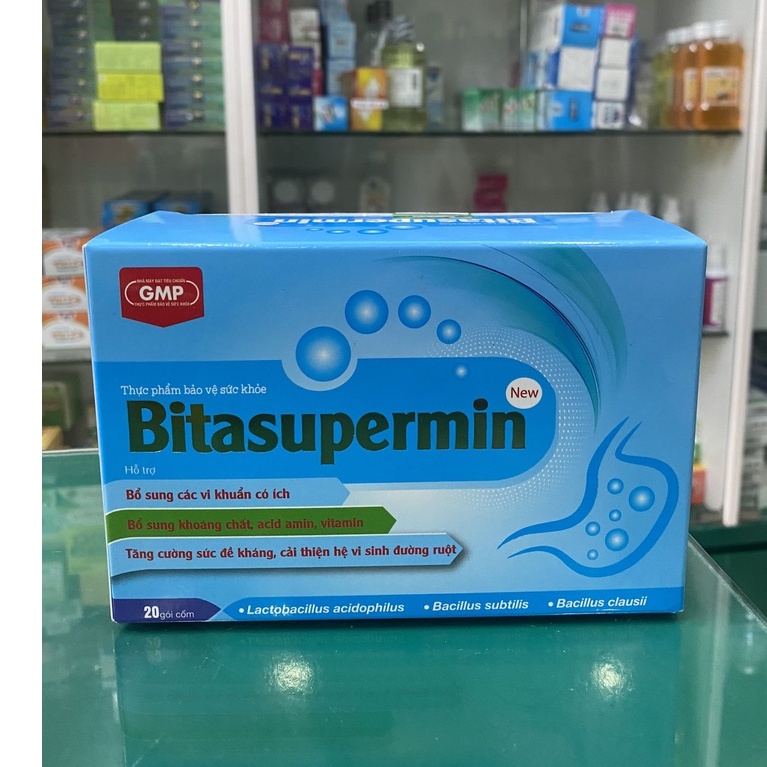 Bitasupermin New - Hỗ trợ bổ sung acid amin, vitamin, vi khuẩn có lợi giảm các triệu chứng đầy bụng tiêu chẩy