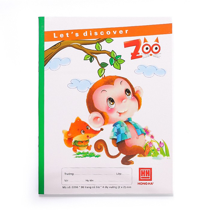 Vở 4 ô ly 96 trang Hồng Hà Class Zoo 0396 (10 quyển)