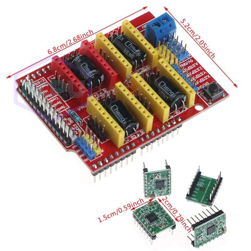 Bộ linh kiện điện tử CNC Shield V3 cho máy khắc/in 3D kèm phụ kiện