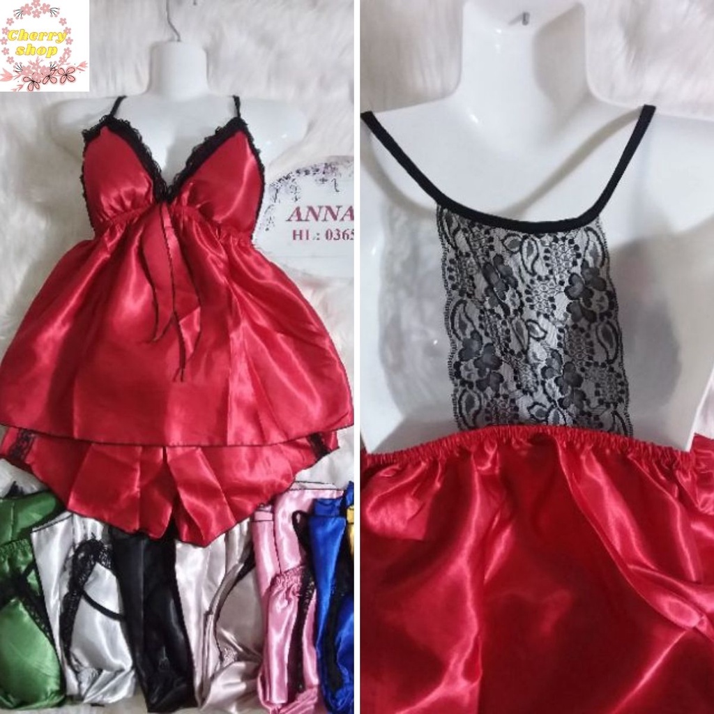 Đồ ngủ nữ vải phi bóng sexy có mút ngực phối ren siêu mát (Hình + Video thật) | BigBuy360 - bigbuy360.vn