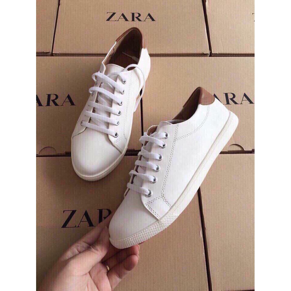 Giày sneaker trắng gót nâu