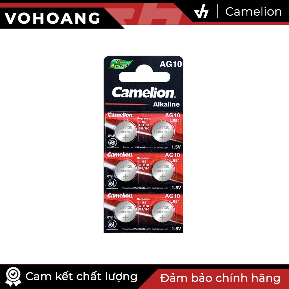 6 pin Camelion Alkaline AG10 - Pin gắn máy tính, đồng hồ, đồ chơi, ...