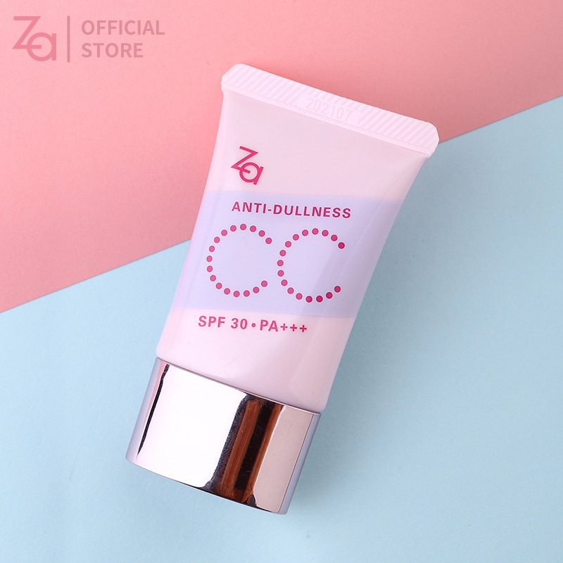 Kem chống nắng CC ZA SPF 30/PA +++ lót trang điểm dưỡng ẩm nhiều hiệu ứng màu nude chỉnh tông da vàng 30g