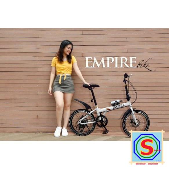 Có baga và bọc lót yên xe đạp gấp 20 inch Empire E-1000 - CHUẨN MỸ - Inbox Shop để nhận VOUCHER Ạ