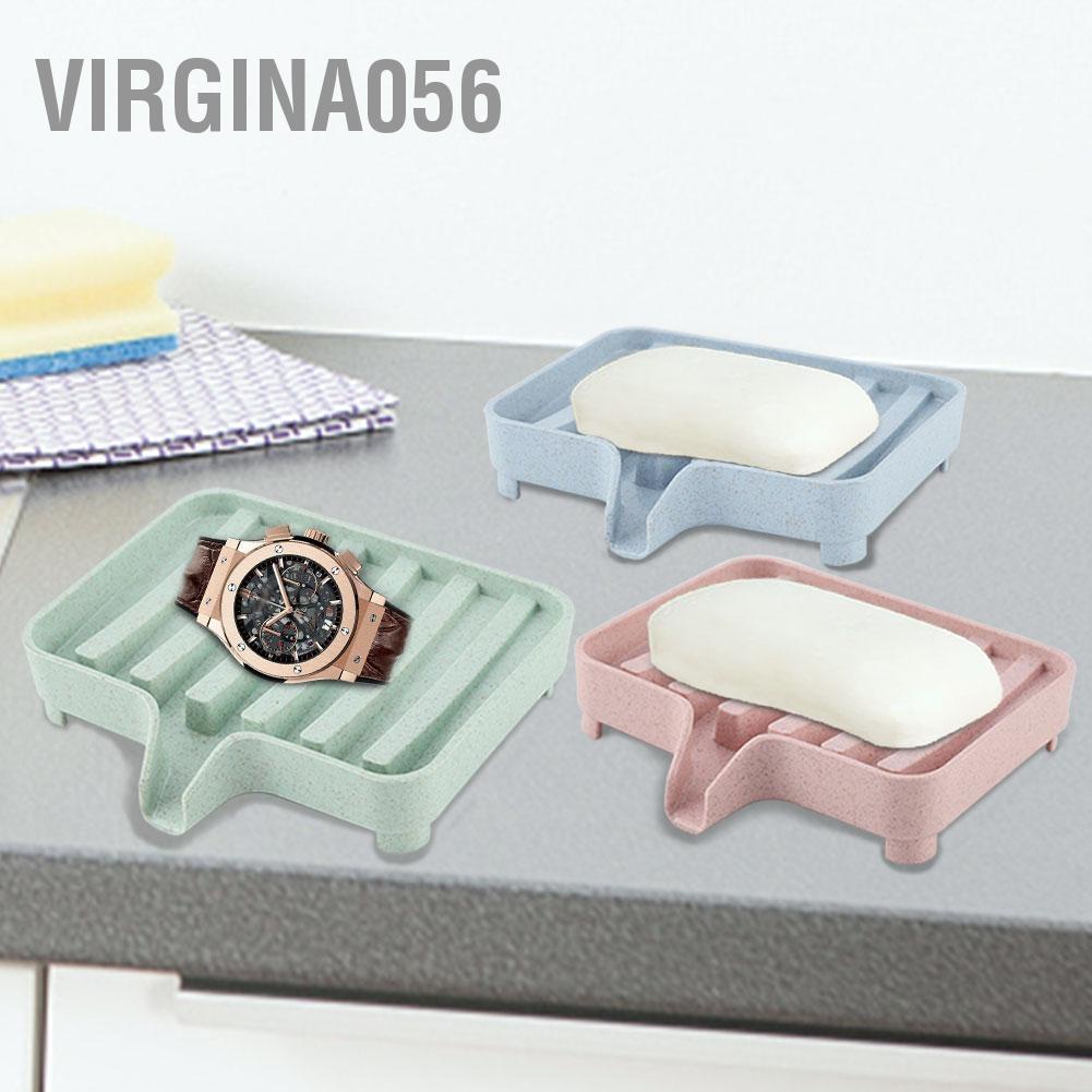 Virgina056 Virgina056 Rơm lúa mì Xà phòng Bọt biển Hệ thống thoát nước Hộp lưu trữ Phòng tắm Nhà bếp