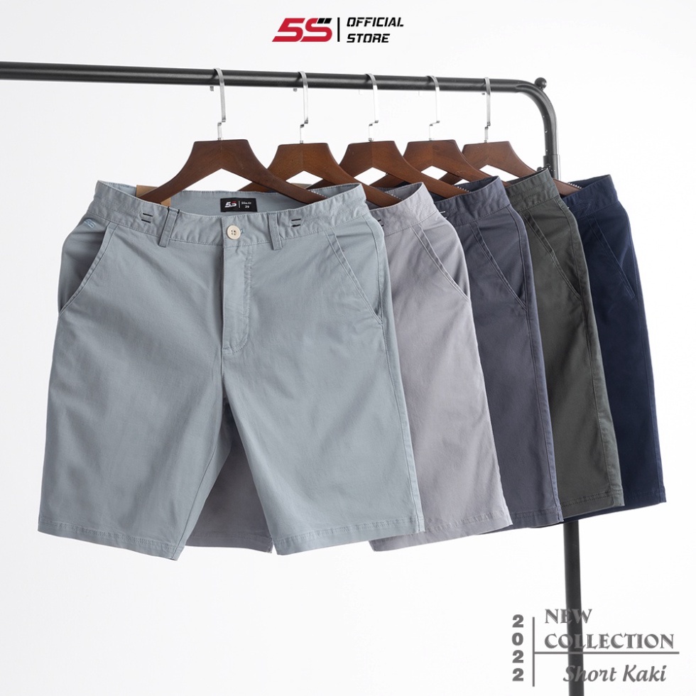 (Sẵn)5 Quần Short Nam Basic 5S (6 màu), Vải Cotton Mềm Mại, Thoải Mái Giữ Phom, Thiết Kế Cạp Cúc Trẻ Trung (QSK22053-04)