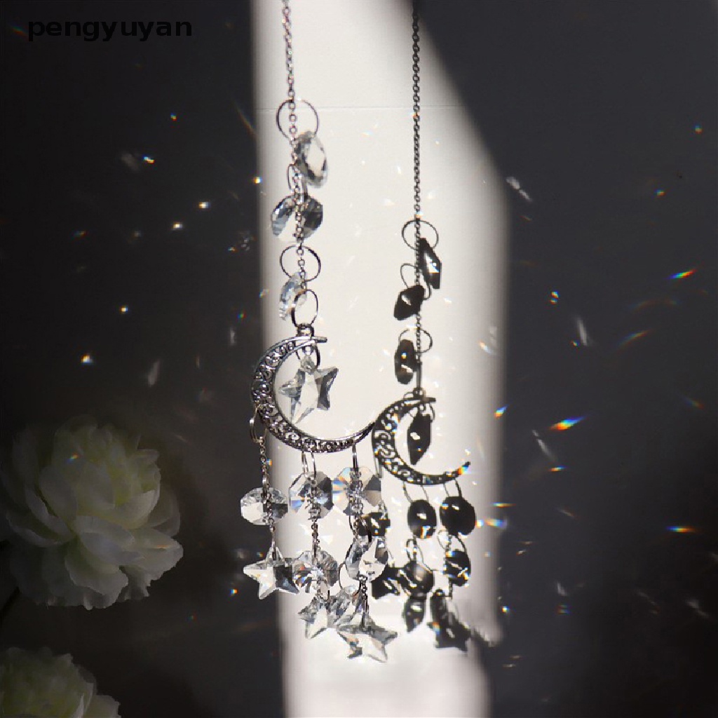 Chuông Gió Pha Lê Dạng Lưới Bắt Giấc Mơ Trang Trí Cửa Sổ Xe Hơi / Sân Vườn Ngoài Trời