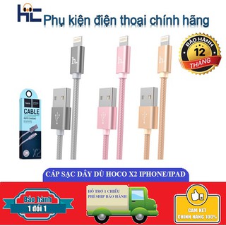 Cáp sạc dây dù hoco x2 1m/2m iphone/ipad chính hãng