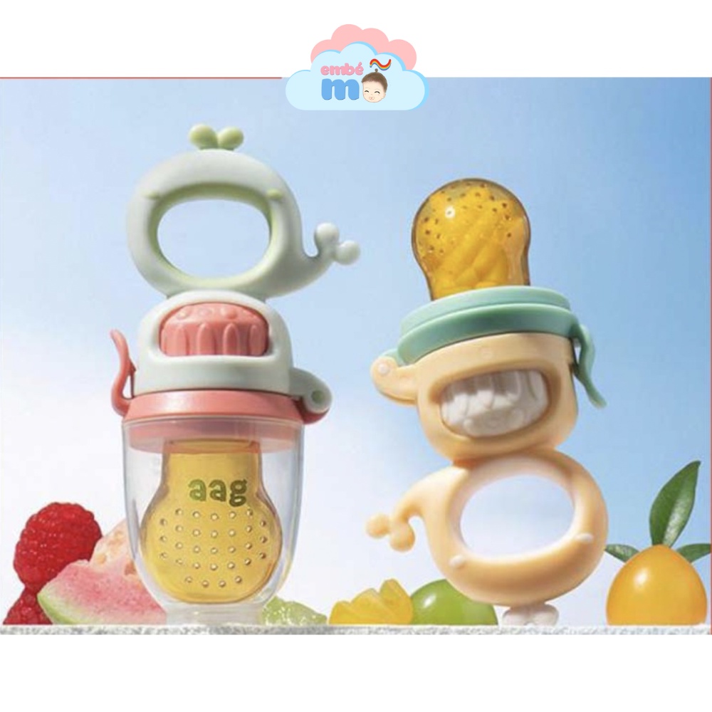 Túi Nhai Ăn Dặm AAG | Túi Nhai Hoa Quả Silicon Chống Hóc Cho Bé - Embé Mỡ