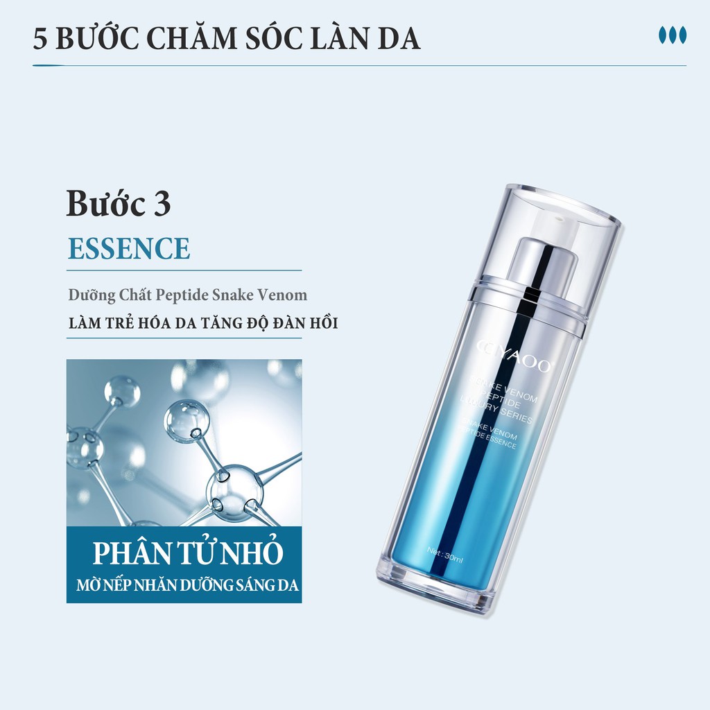 Bộ dưỡng phục hồi &amp; trắng da cao cấp snake venom peptide serum set Ciyaoo QX0050