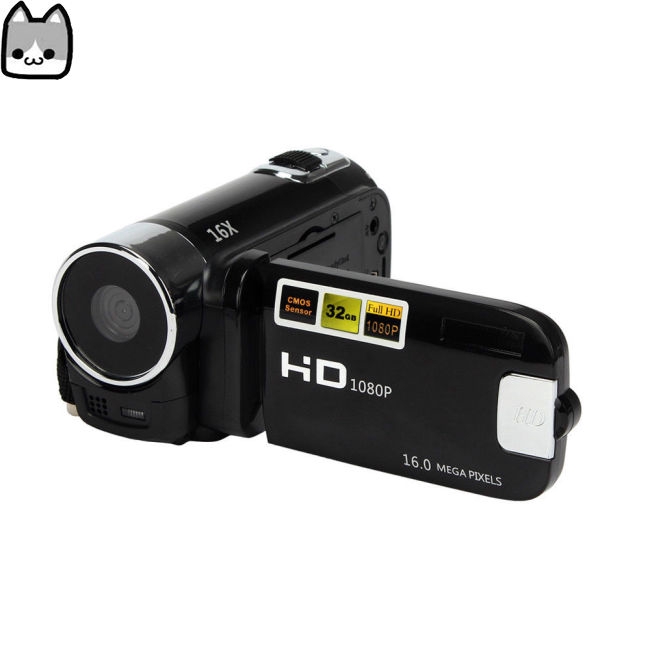 Camera Camcorders, 16MP High Definition Digital Video Camcorder 1080P 2.7 Inches TFT LCD Screen 16X