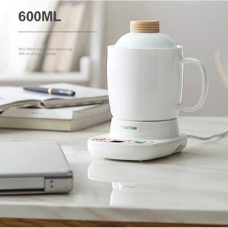 Nồi hầm cháo điện bằng sứ có hẹn giờ dung tích 600ml an toàn sức khỏe - Nồi nấu chậm bằng sứ 140x115x190mm