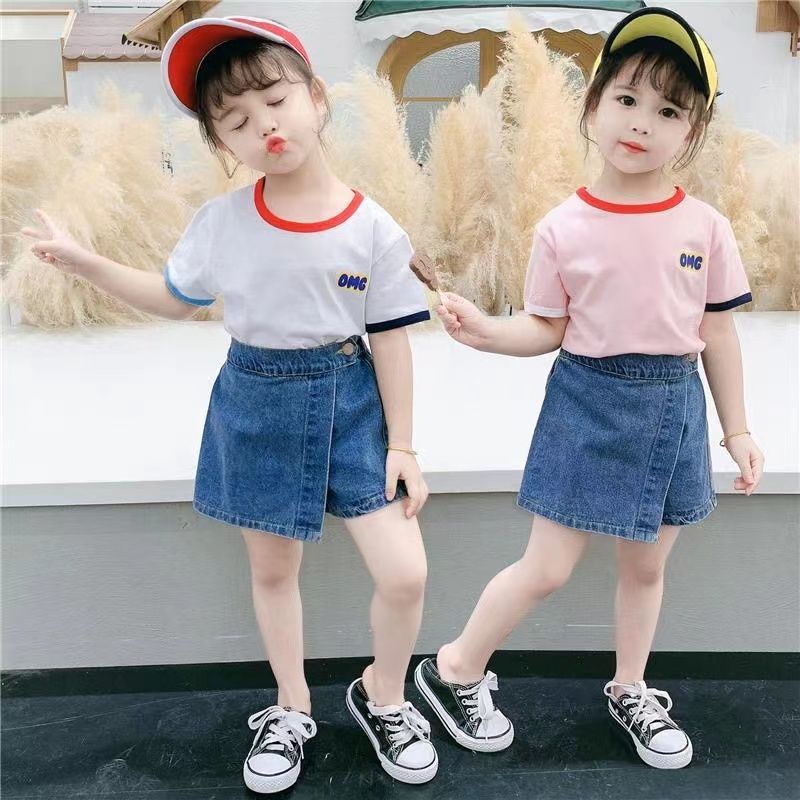 Bộ Áo Thun Cotton Tay Ngắn Và Quần Dài Phong Cách Hàn Quốc Thời Trang Mùa Hè Cho Nữ
