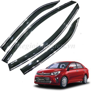 Bộ vè che mưa cho xe Kia Soluto chỉ mạ Crom cao cấp