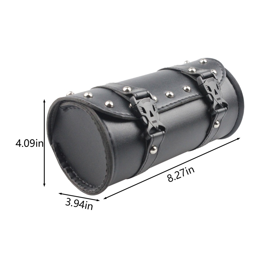 Túi Đựng Dụng Cụ Hình Thùng Gắn Ghi Đông Xe Máy Màu Đen