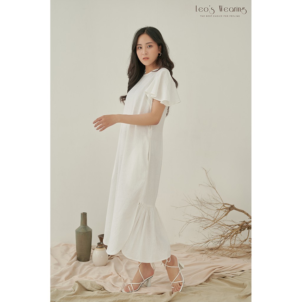 A64 – ĐẦM LINEN TAY CÁNH TIÊN DÁNG DÀI