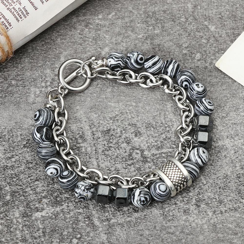 Vòng Tay Chuỗi Hạt Đá Obsidian 8mm Thời Trang