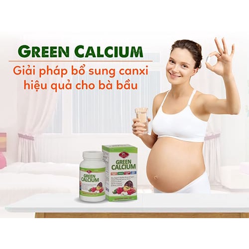 Viên Uống Olympian Labs Green Calcium Bổ Sung Canxi Hữu Cơ Cho Bà Bầu, Trẻ Em, Người Lớn Hộp 100 Viên
