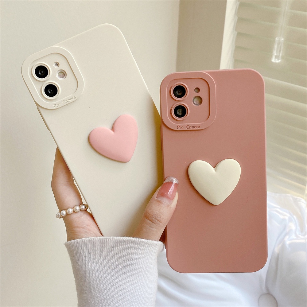 Heart Plastic Phone Cover compatible for ip13/12pro XR 7/8p 11 xs max