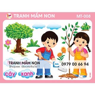 TRANH GÓC MẦM NON- Góc Thiên Nhiên khổ lớn