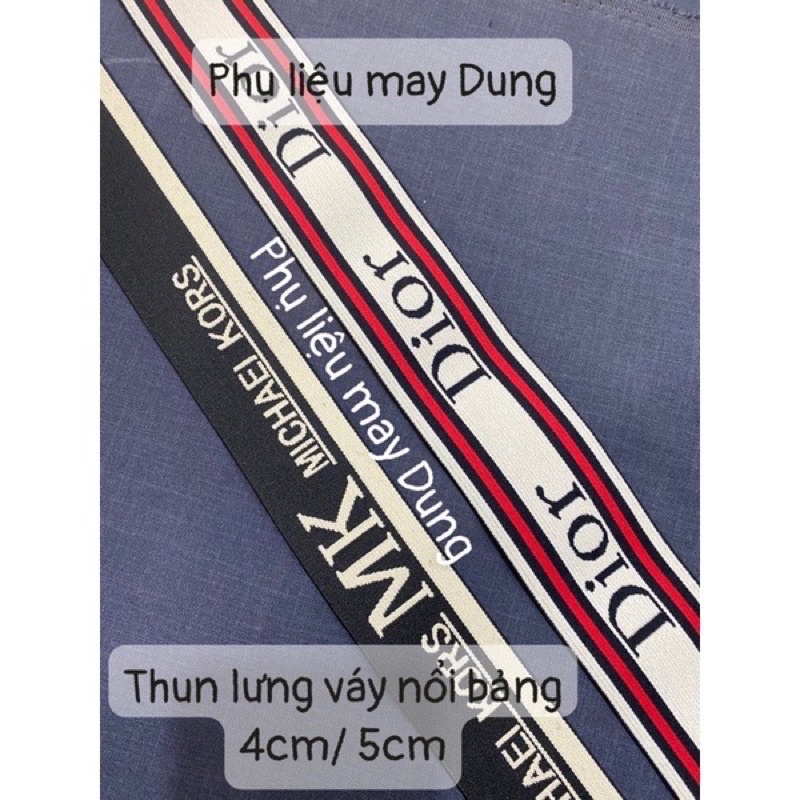 Thun lưng váy quần kiểu màu đen be bảng 5cm