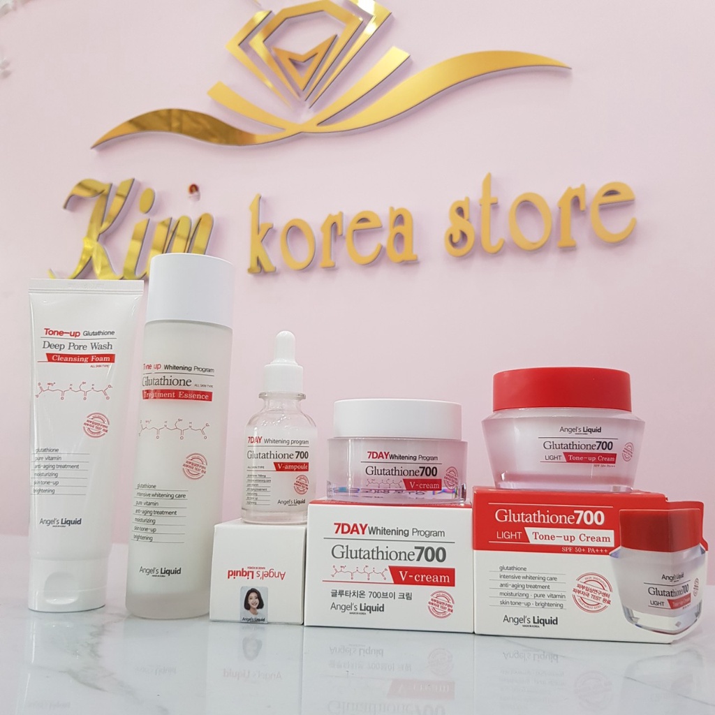 Bộ dưỡng trắng da 7 day giảm nám tàn nhang tăng sinh collagen Whitening Program Glutathione 700 Kim korea store