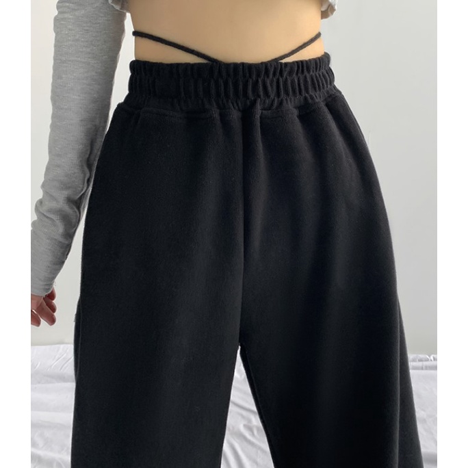 Cocory vn Quần Dài Ống Rộng Lưng Cao Thiết Kế Đơn Giản Thời Trang Cho Nữ